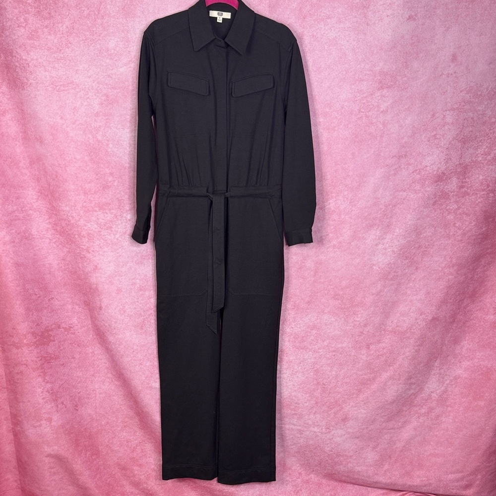 246. ByEtcetera Black Belted Utility Jumpsuit Size 6 - Picture 3 of 7